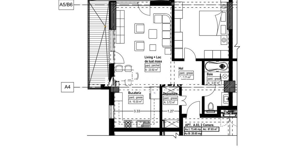 Apartament cu 2 camere | Noua | 74 mp Utili - Poză 5