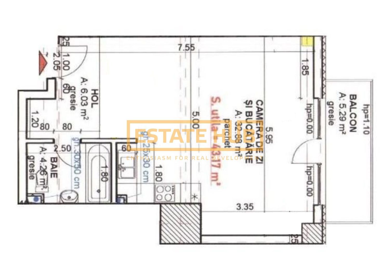 Apartament Studio FINISAT | Calea Floresti | Cladie noua cu CF - Poză 6