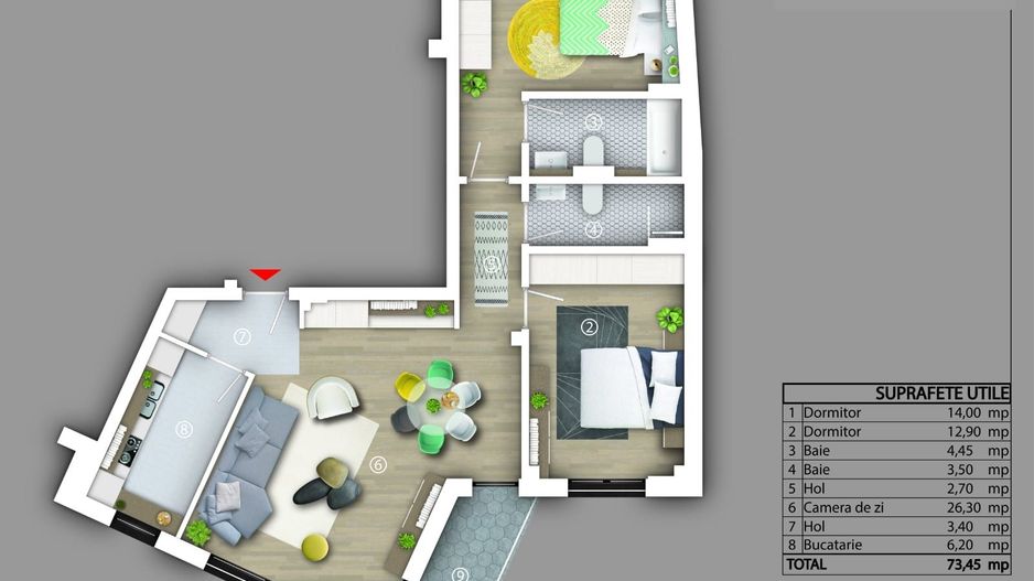 COMISION 0% - Apartament cu 3 camere Popa Nan - str. Ronda - imobil 2020 - Poză 26