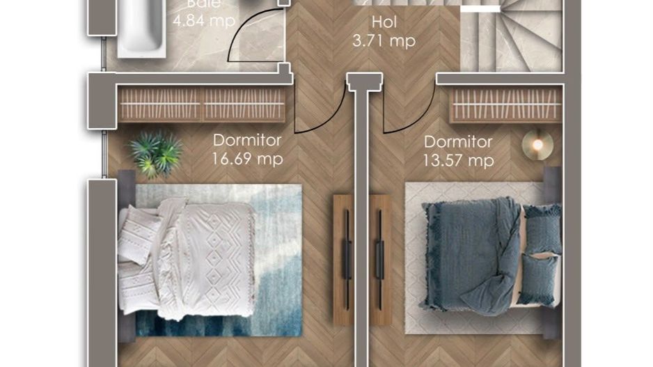 Vilă Duplex Premium în Otopeni/Metrou la 900 m/Spatioasa - Poză 8