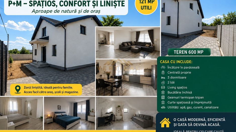 Casă Parter + Mansardă de vânzare în Comuna Berceni - Poză 1