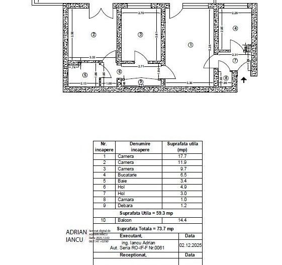 Apartament 3 camere Titan-Piata Minis - Poză 1