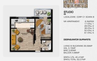 DIRECT DEZVOLTATOR |  Grand Berceni | Metrou Berceni | 2 camere tip studio - Poză 10