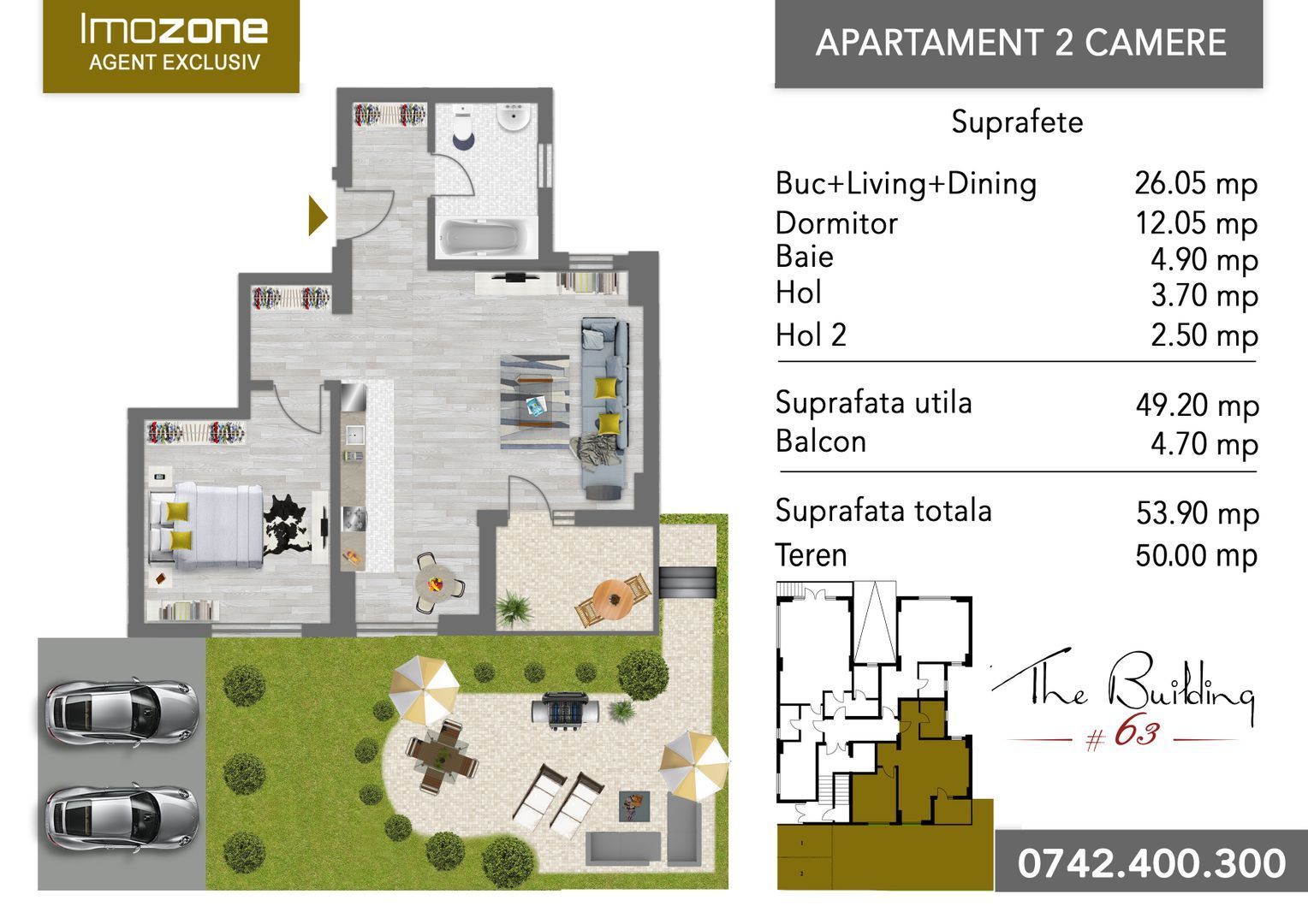Apartament 2 camere- curte- 2 loc parcare- Militari /Pacii- Metrou - Poză 14