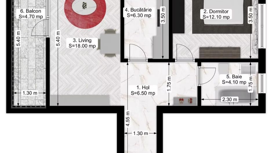 Vânzare ap 2 camere + loc parcare subteran bloc 2025 etaj 1 - Poză 12