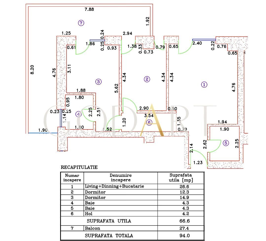 Apartament premium | 3 camere | Cortina 126 - Poză 23