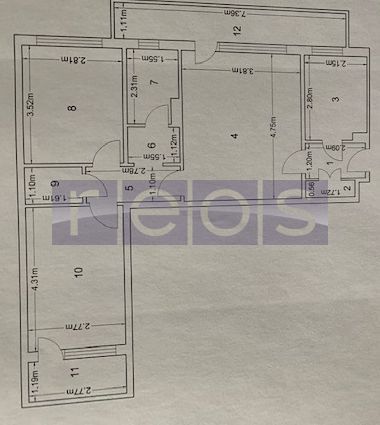 DE VANZARE AP 3 CAMERE 71 MP DRUMUL TABEREI | SEMIDECOMANDAT | METROU - Schiță 6