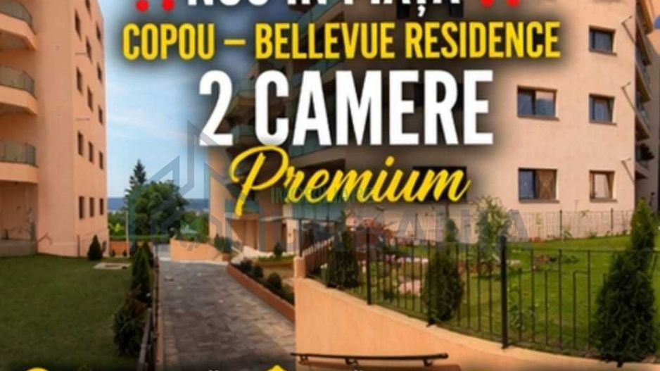 Apartament 2 camere, Bellevue Residence Copou, Iasi - 57 mp, mobilat, 2 balcoane - Poză 1