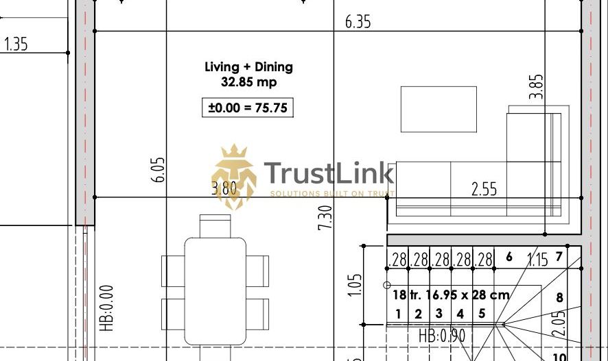 Casă modernă cu 3 dormitoare, curte 250 mp, Popești-Leordeni Ilfov - Schiță 3