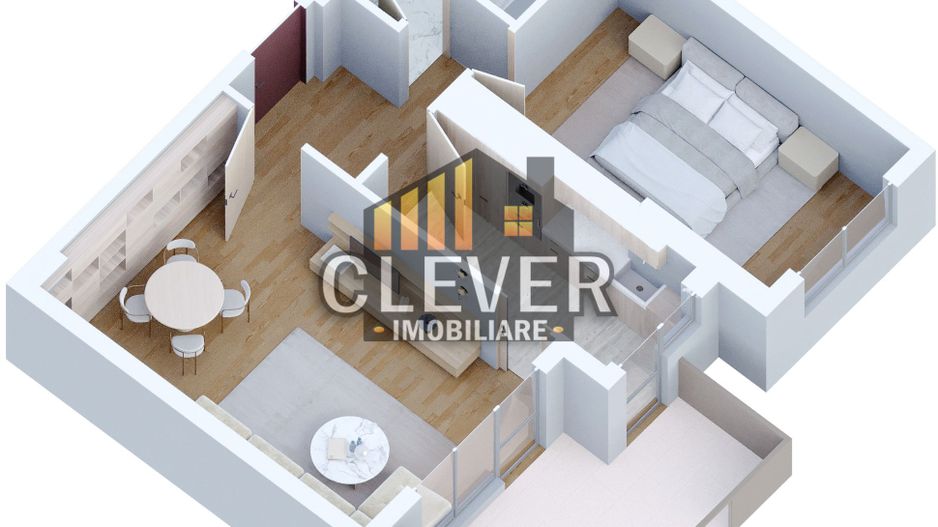 Apartament 2 camere 64 mp, Comision 0 - Theodor Pallady - Schiță 16