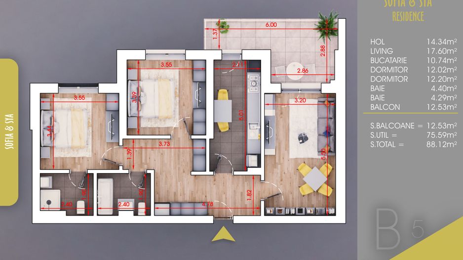 Apartament 3 camere Pallady, Parcare inclusa, Metrou N Teclu 10 min - Poză 4