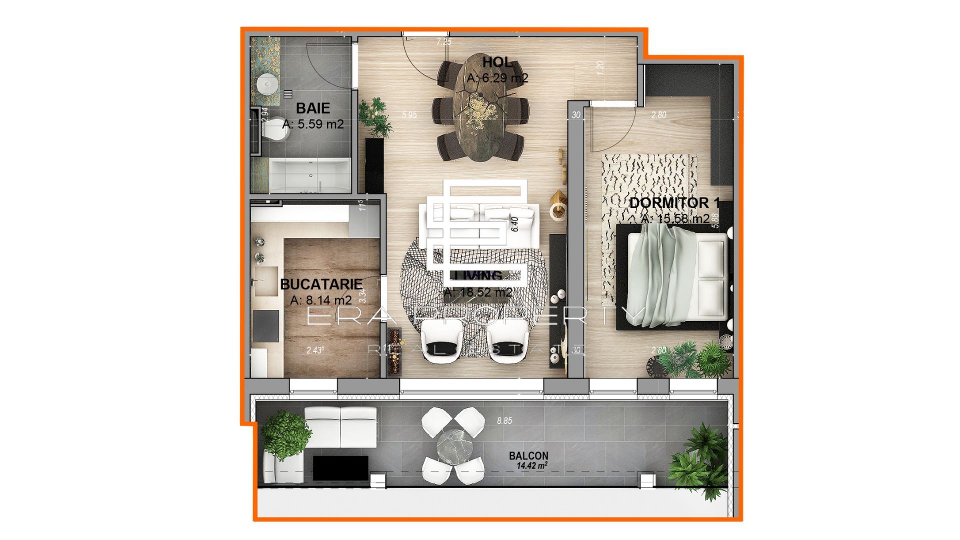 Apartament 2 camere-terasa 14 mp- intabulat- la cheie - zona Aeroport Sibiu - Schiță 11