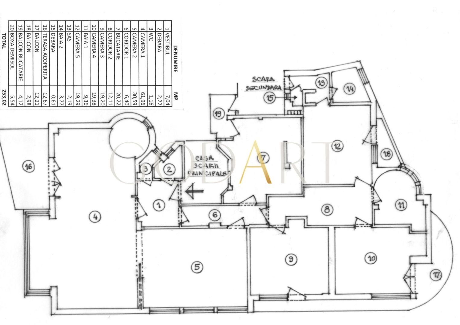 Apartament 5 camere | Central | 215.5 mp - Schiță 24