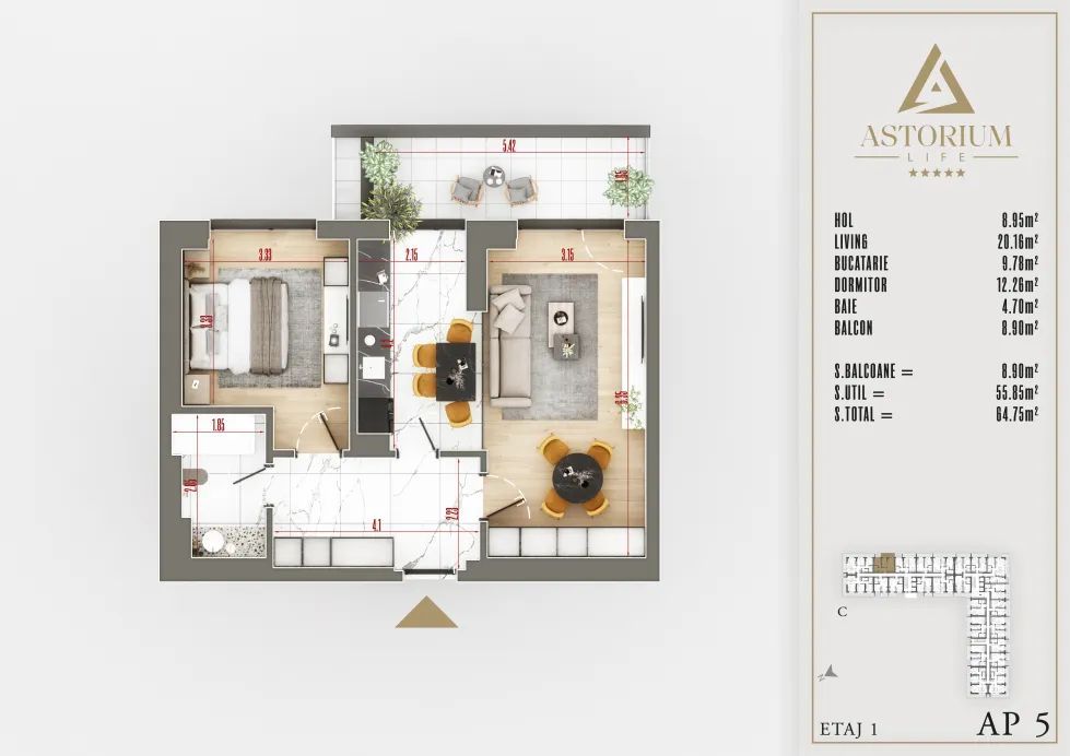 AP 2 CAMERE_ASTORIUM LIFE_SMART HOME_COMISION 0! - Poză 6