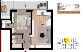 15 MINUTE METROU BERCENI - STUDIO - 102.000eur TVA INCLUS - Poză 9