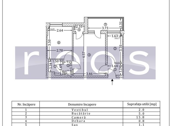 APARTAMENT 2 CAMERE 42MP PIATA AMZEI VICTORIEI ROMANA RENOVAT COMPLET FARA RISK - Poză 8