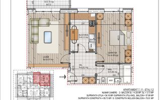 Apartament 2 camere Theodor Pallady Metrou Nicolae Teclu - Schiță 6