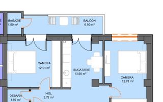 Apartament - 2 camere, decomandate - Str. Doamna Stanca - Poză 5