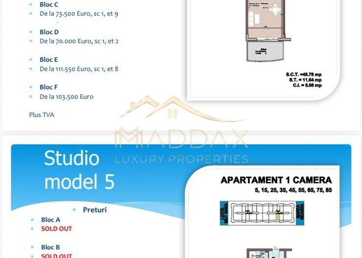 Studio cu vedre la mare 49 mp I  Mamaia  Nord*** - Poză 9