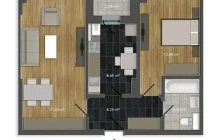 2 Camere, Complex CUBIC 7 Residence, Bloc FINALIZAT - POZE REALE. - Poză 18