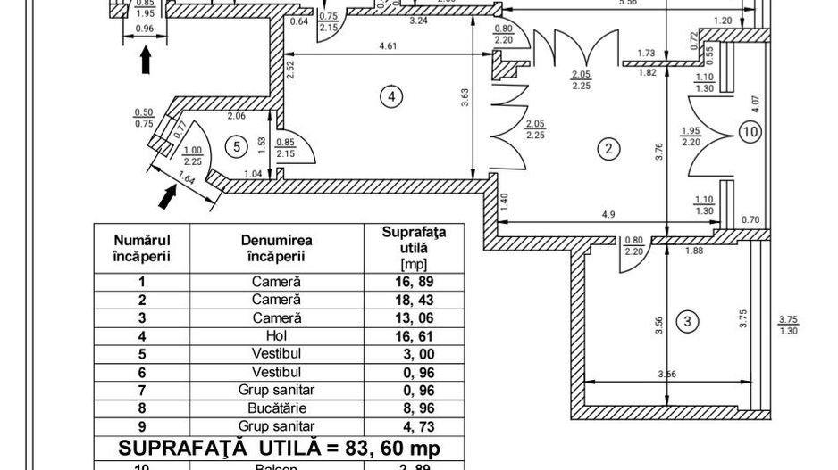 Apartament cu 3 camere 90,06 mp - Sala Palatului - Cismigiu - Poză 10