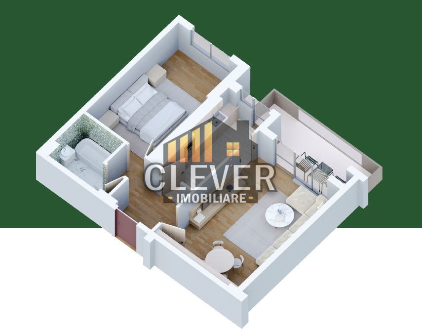 2 camere Pallady, bucătărie separată, balcon 8,5 mp - Schiță 16