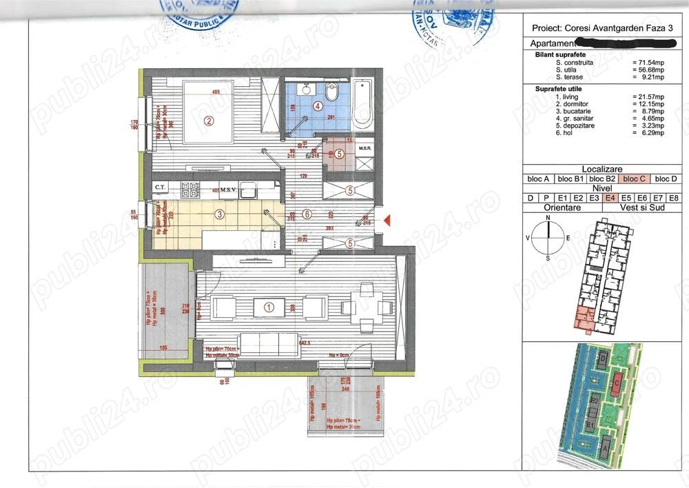 Kasper Coresi Pietonala - Apartament 2 camere - Strada Camil Petrescu - boxa, loc parcare - Poză 19