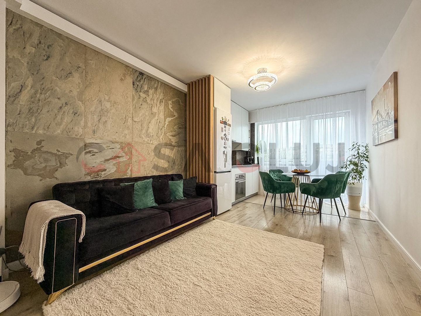 Apartament cu 2 dormitoare + living cu bucatarie open space - Poză 3