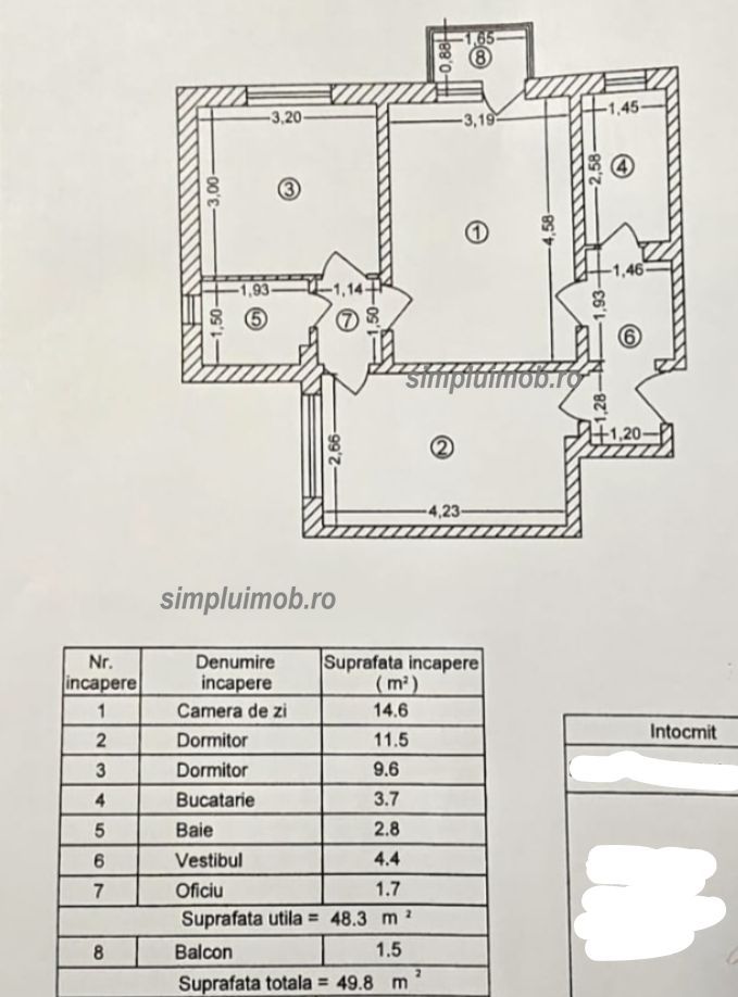 Renovat complet 3 camere Giurgiului Piata Progresul - Schiță 10