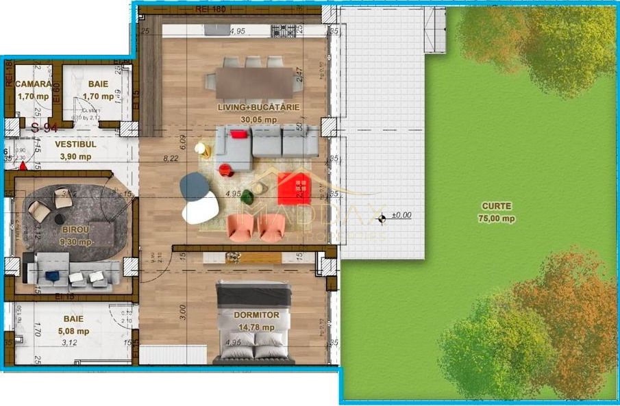 Apartament de vanzare 3 camere + curte 75mp***Domenii - Poză 11