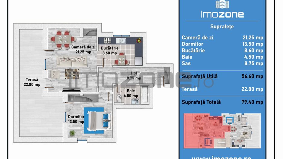 Prelungirea Ghencea, 2 camere cu terasa in bloc nou 2023, centrala proprie - Schiță 14