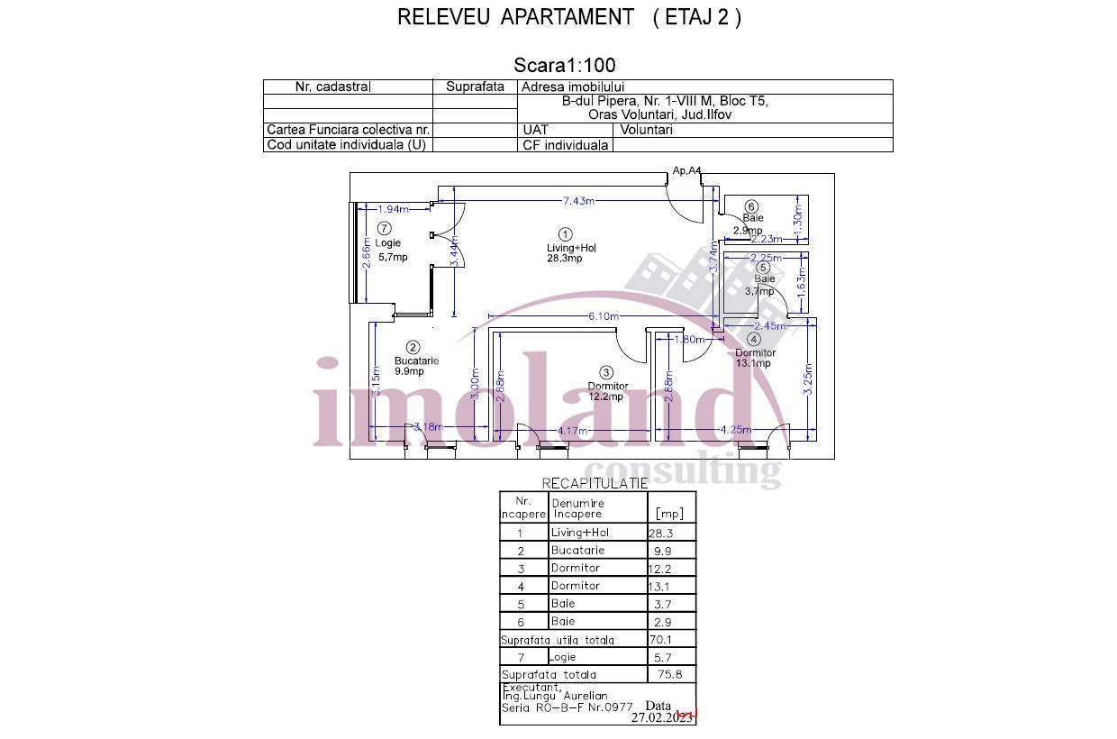 Inchiriere - apartament - 3 camere - mobilat&utilat - Avalon Estate-Pipera - Schiță 14