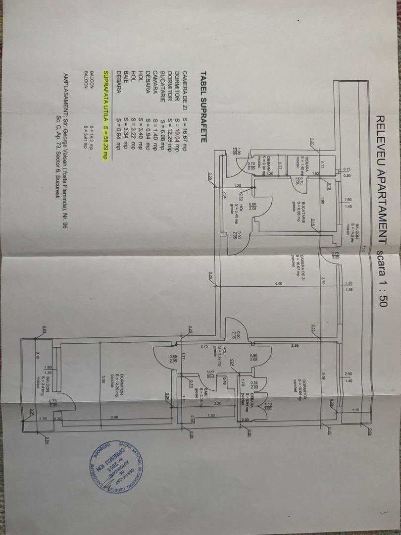 Apartament 3 camere de vânzare – Crângași | Etaj 1 | 2 balcoane A265 - Poză 19