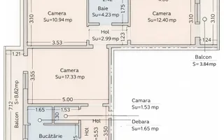 De vanzare, Bd. Ferdinand – 3 camere, 3 balcoane inchise, decomandat - Poză 14