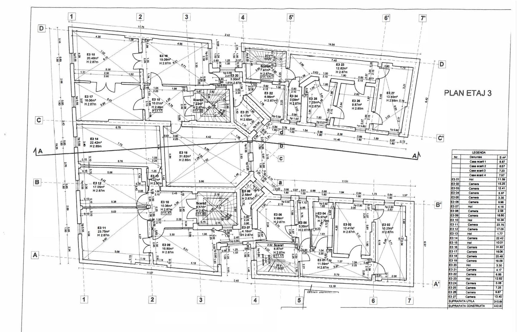 Imobil 2185 mp Centrul Istoric Piata Unirii 500 mp teren vitrina 19 m - Poză 20
