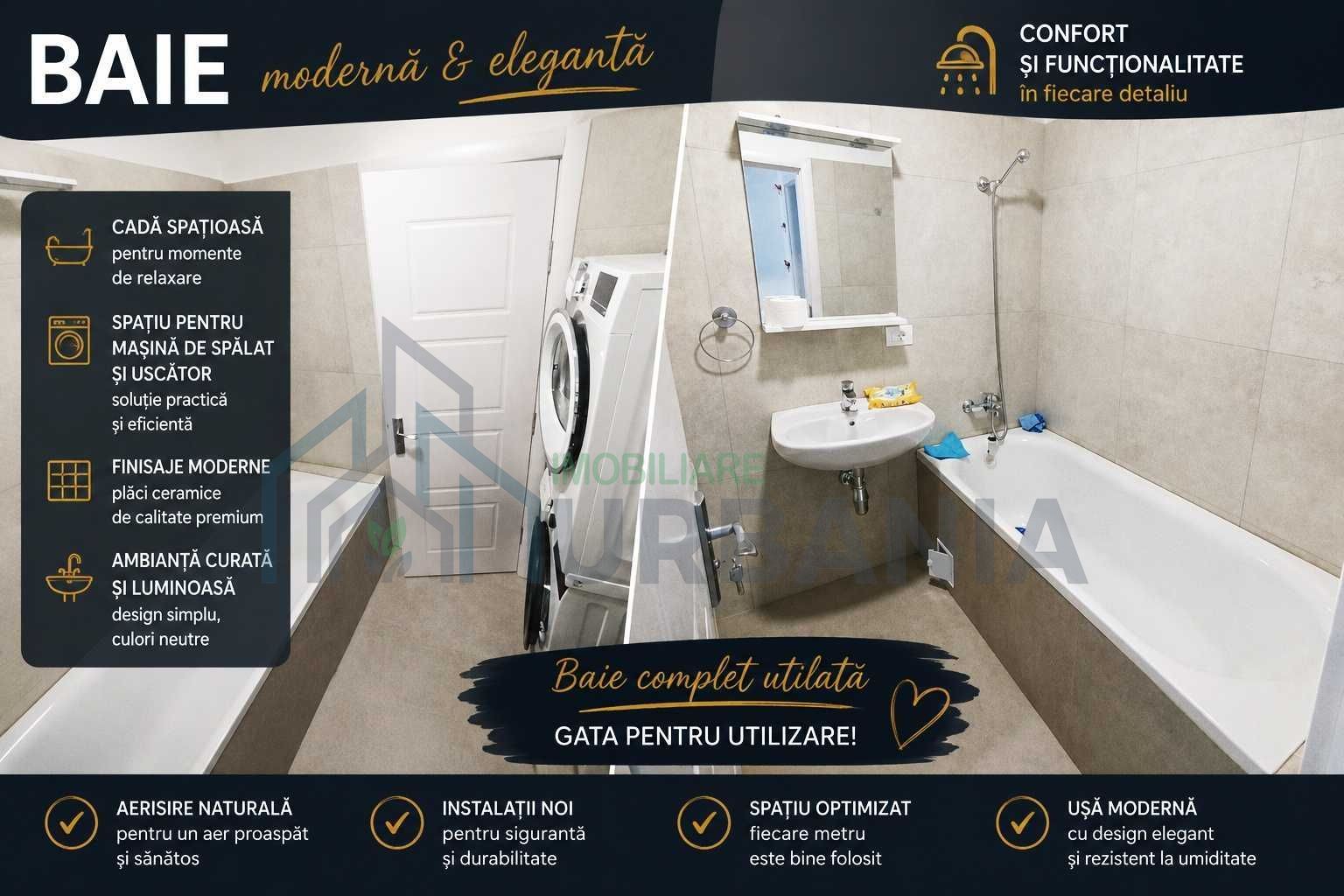 Apartament 1 cameră decomandat, complex rezidențial 2022, Bd. Poitiers – Continental, Iași, parcare intabulată și curte privată - Poză 3
