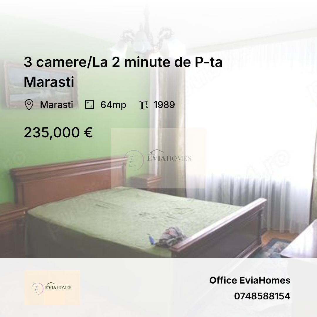 3 camere/La 2 minute de P-ta Marasti - Poză 1