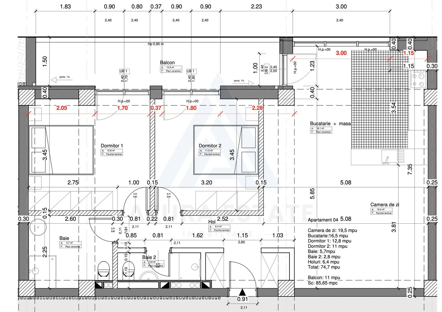 Apartament premium 75 mp utili cu parcare subterana si boxa Central - Poză 10