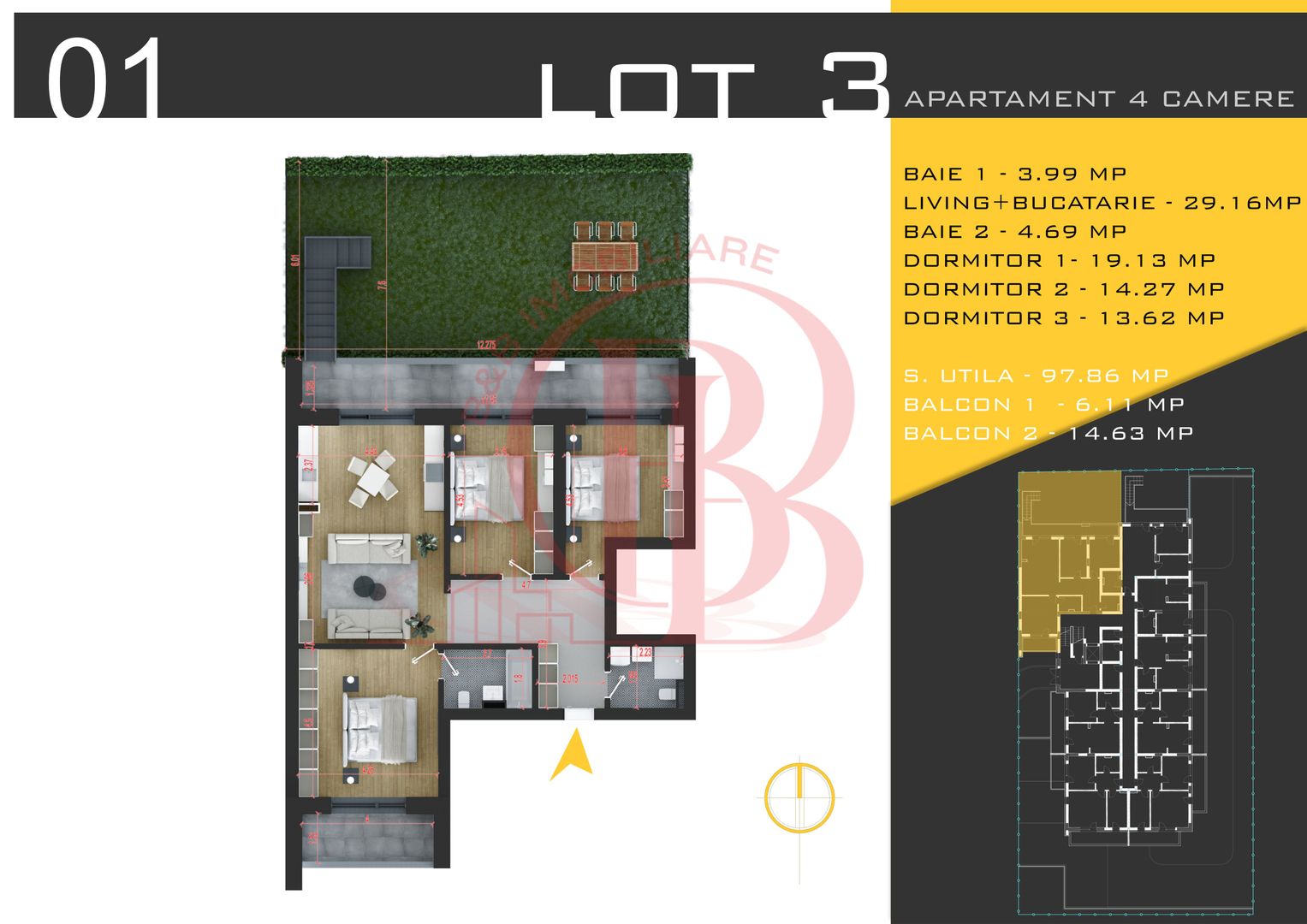 4 camere cu gradina Titan Pallady  Metrou Nicolae Teclu - Schiță 2