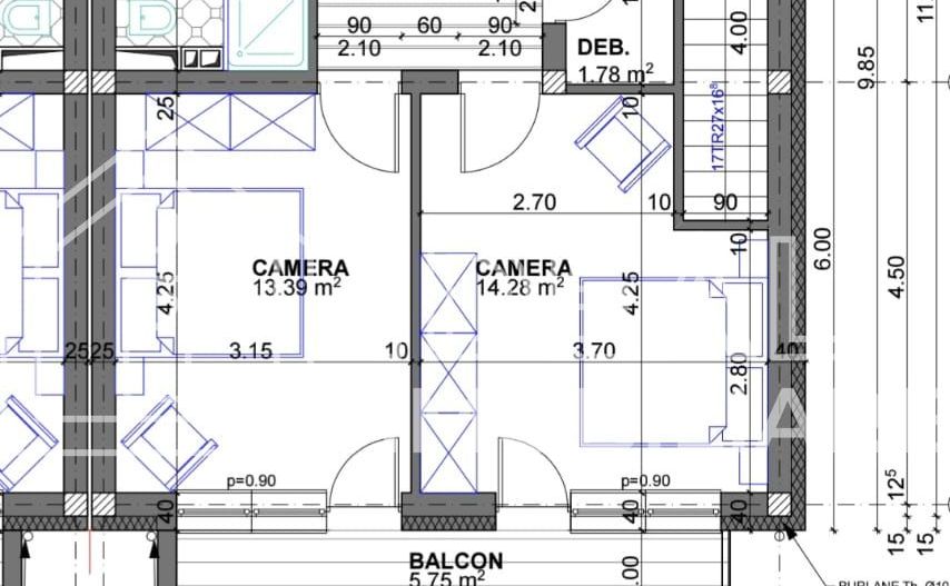 Duplex Modern cu 4 camere si 290 mp curte, in Cartierul Arhitectilor - Schiță 5