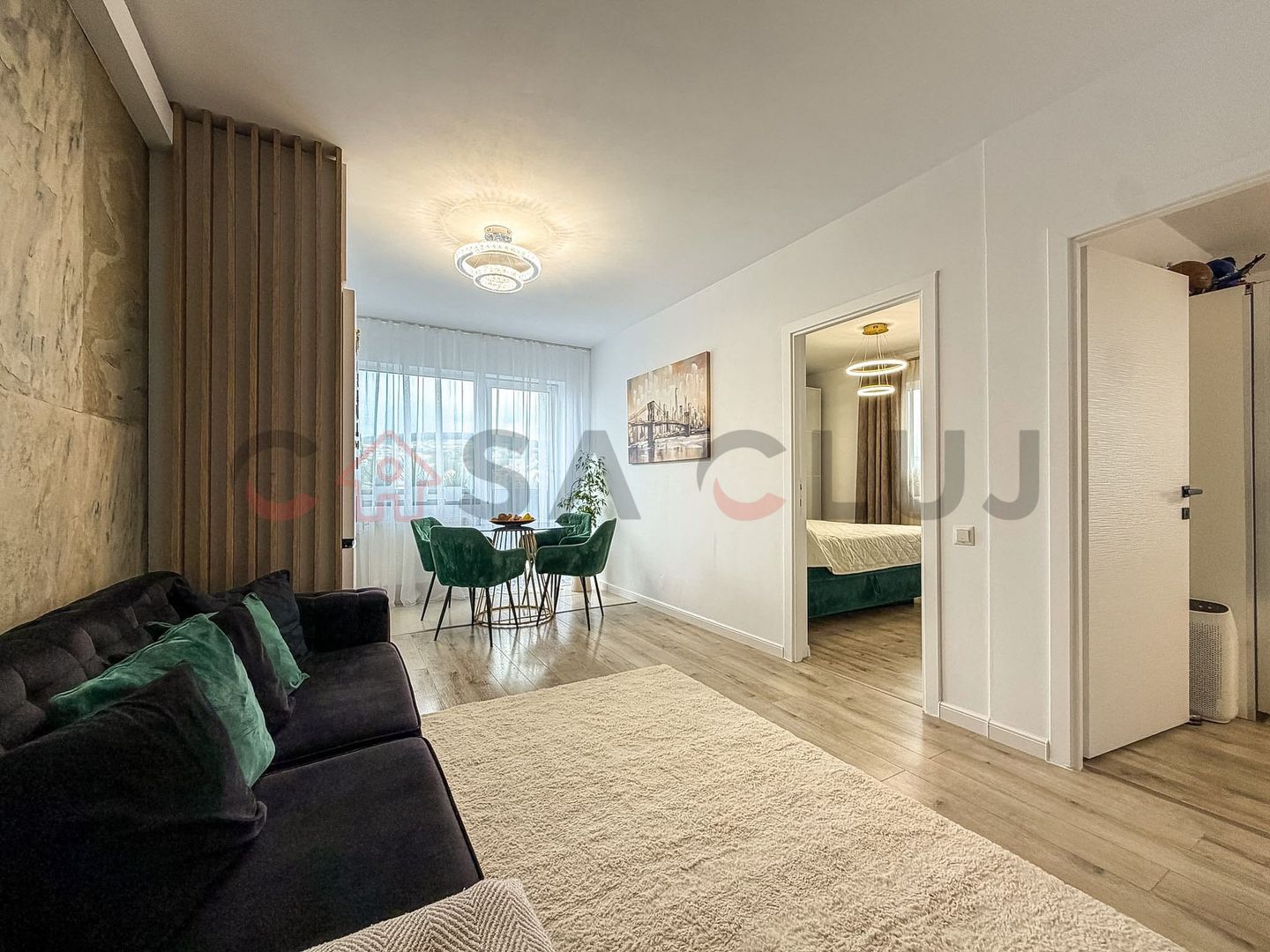 Apartament cu 2 dormitoare + living cu bucatarie open space - Poză 5