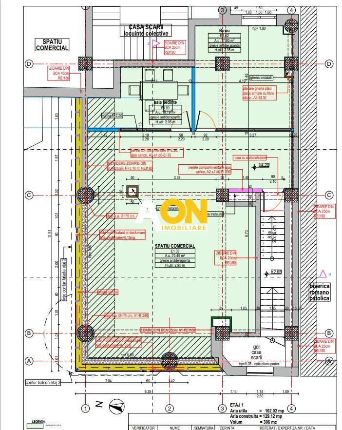 Spatiu ultracentral, 272 mp, S+P+1E ideal pentru birouri, clinica - Schiță 2