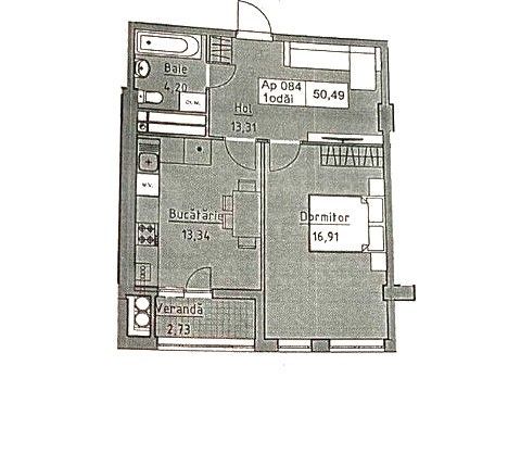 Vânzare apartament, 1 cameră, Cartierul Cluj, strada Ceucari, Râșcani - Poză 2