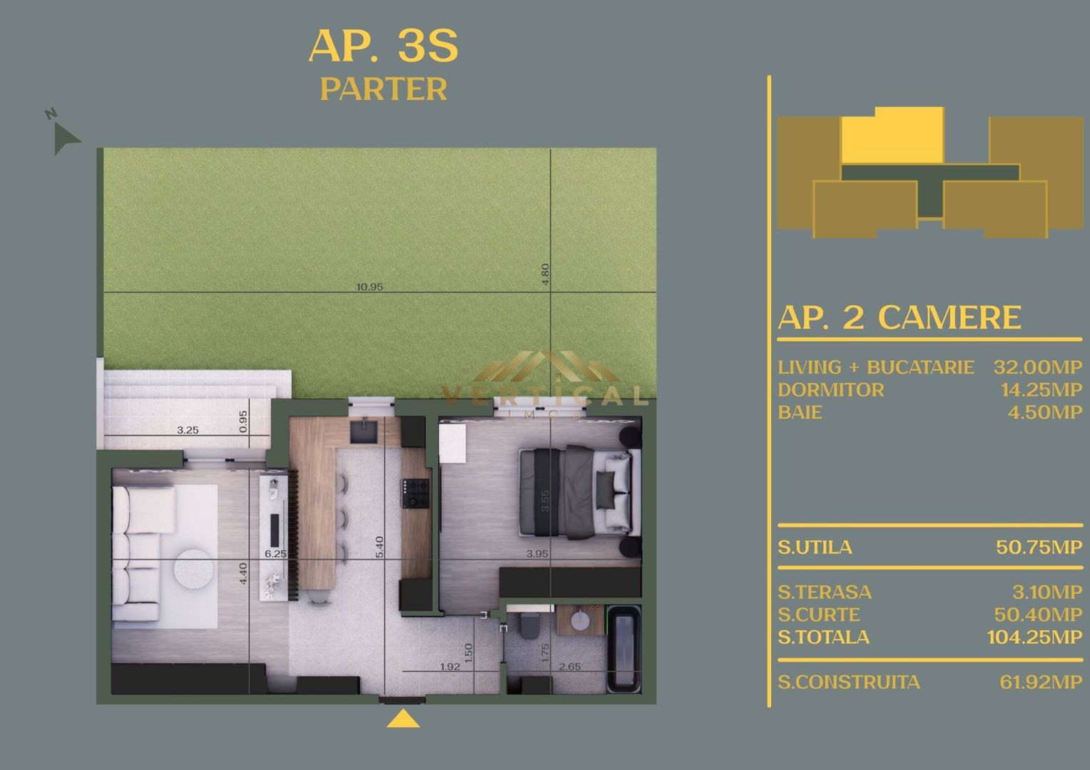 DISCOUNT!! Apartament 2 camere cu gradina | Berceni/Vidra - Poză 3