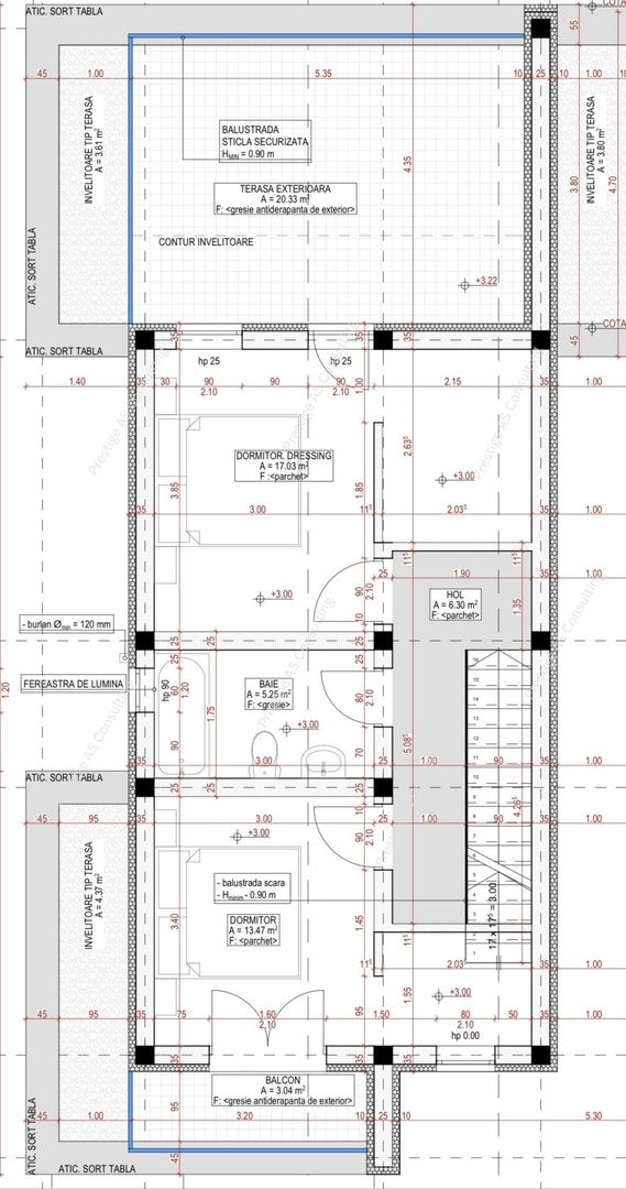 Duplex despartit prin CT | Cartier Milano | Giarmata - Schiță 4