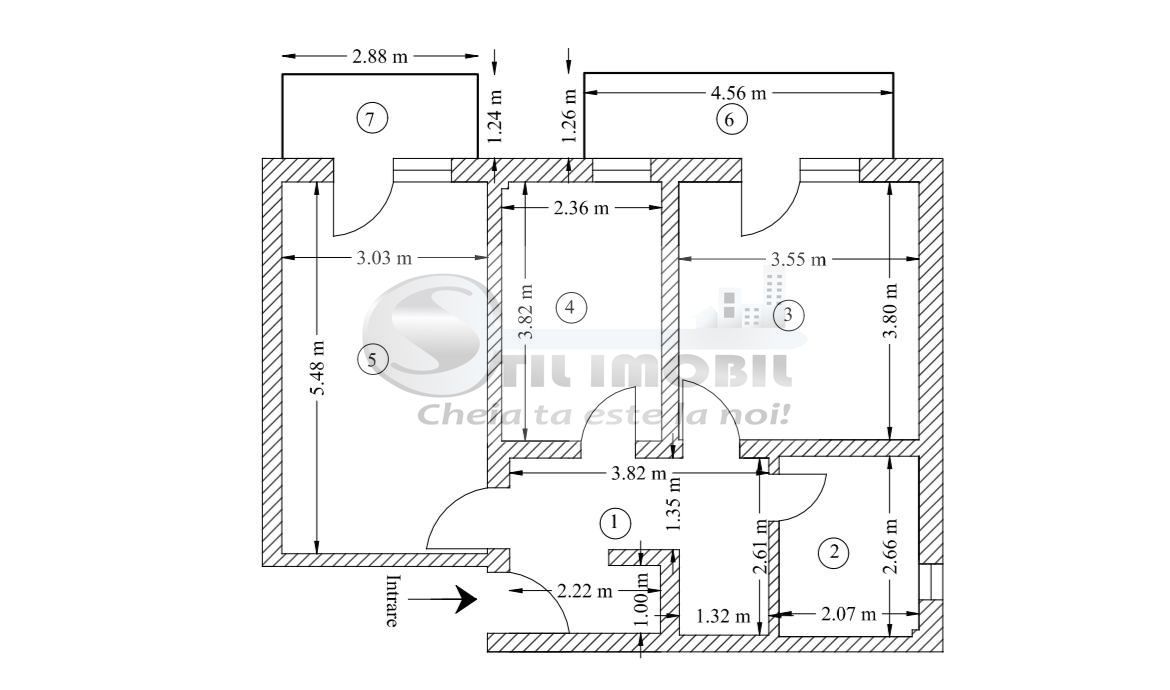Intabulat2 camere decomandat 63mp Capat C.U.G-Valea Adanca - Poză 8