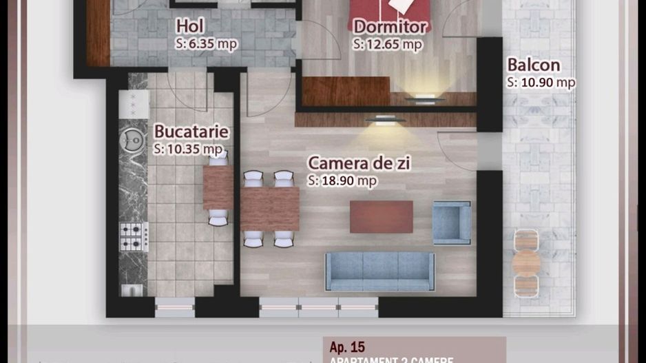 Apartament 2 camere decomandat,Cel mai mic pret, Rezidential Pallady - Poză 4