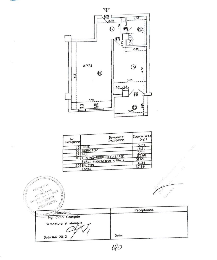 AP. 2 CAMERE DOINEI, BLOC NOU, MOBILAT/UTILAT, CENTRALA, COMISION 0% - Schiță 13