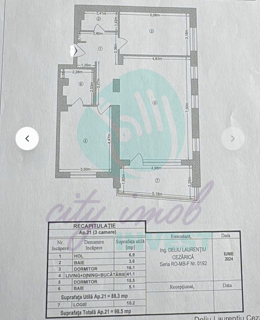 3 camare cu terasa de 10 mp  si loc parcare subteran - Poză 19