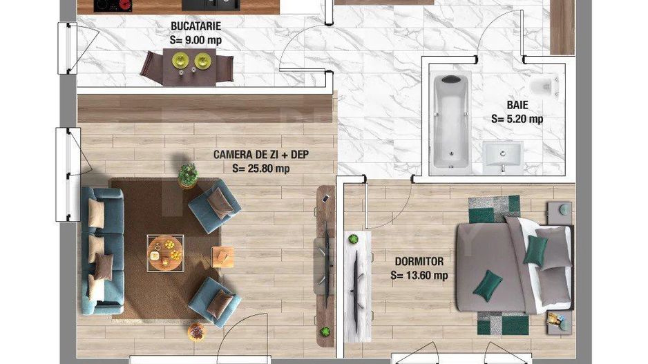 Vânzare, apartament, 2 camere + parcare înclusă în preț, Constanța - Poză 11